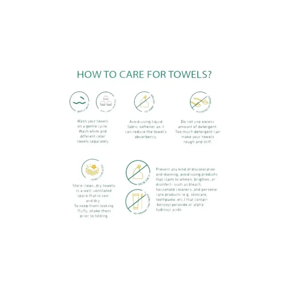 Gym Towel 100% Organic Cotton Instruction