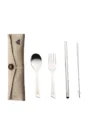 Beige Stainless Steel Cutlery Set