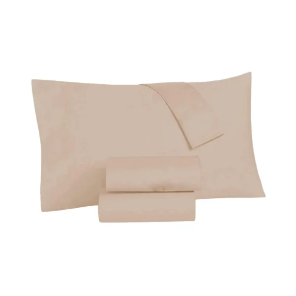 Indian Kingdom Beige Organic Cotton Bedsheet with 2-Pillow Covers - Image 3