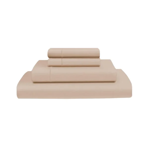 Indian Kingdom Beige Organic Cotton Bedsheet with 2-Pillow Covers - Image 4