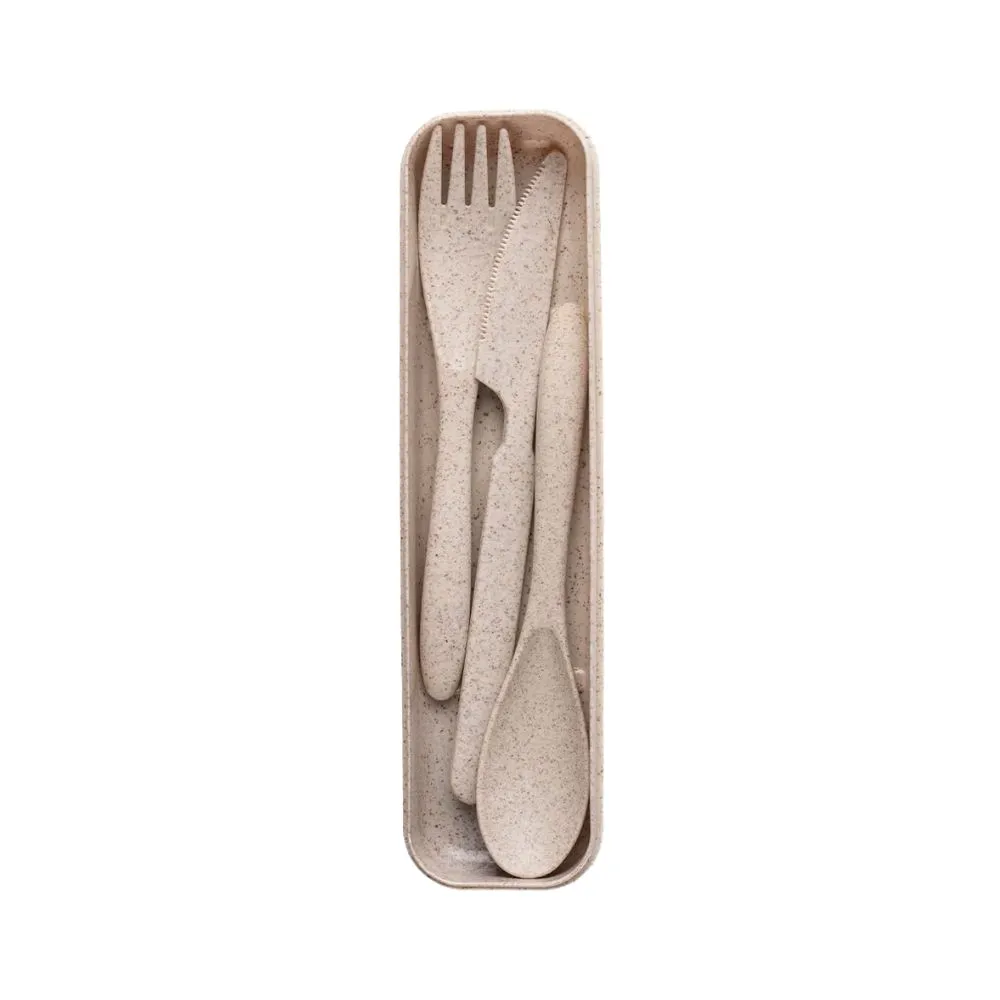 Irida Naturals Wheat Straw Cutlery Set | Pack of 1