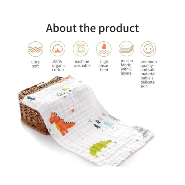 Koochie-Koo Dry Muslin Wash Cloth Organic Cotton Face ATP