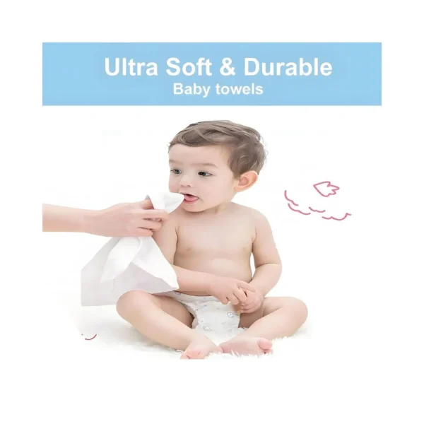 Koochie-Koo Dry Muslin Wash Cloth Organic Cotton Face Towel Child