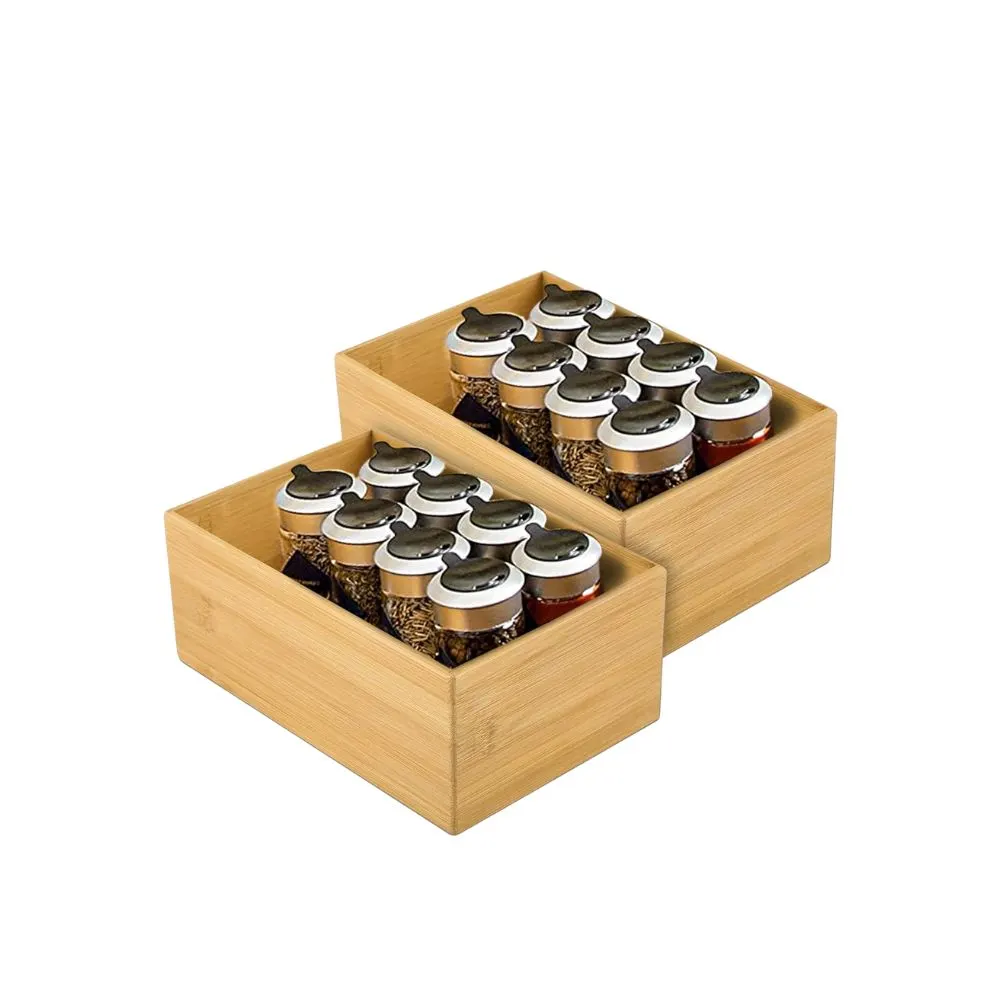 Rectangular Bamboo Organizer Drawer