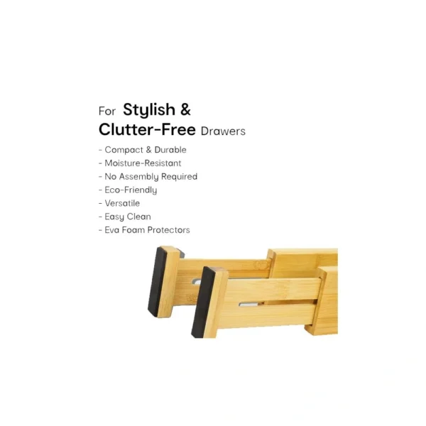Bamboo Drawer Dividers Side View