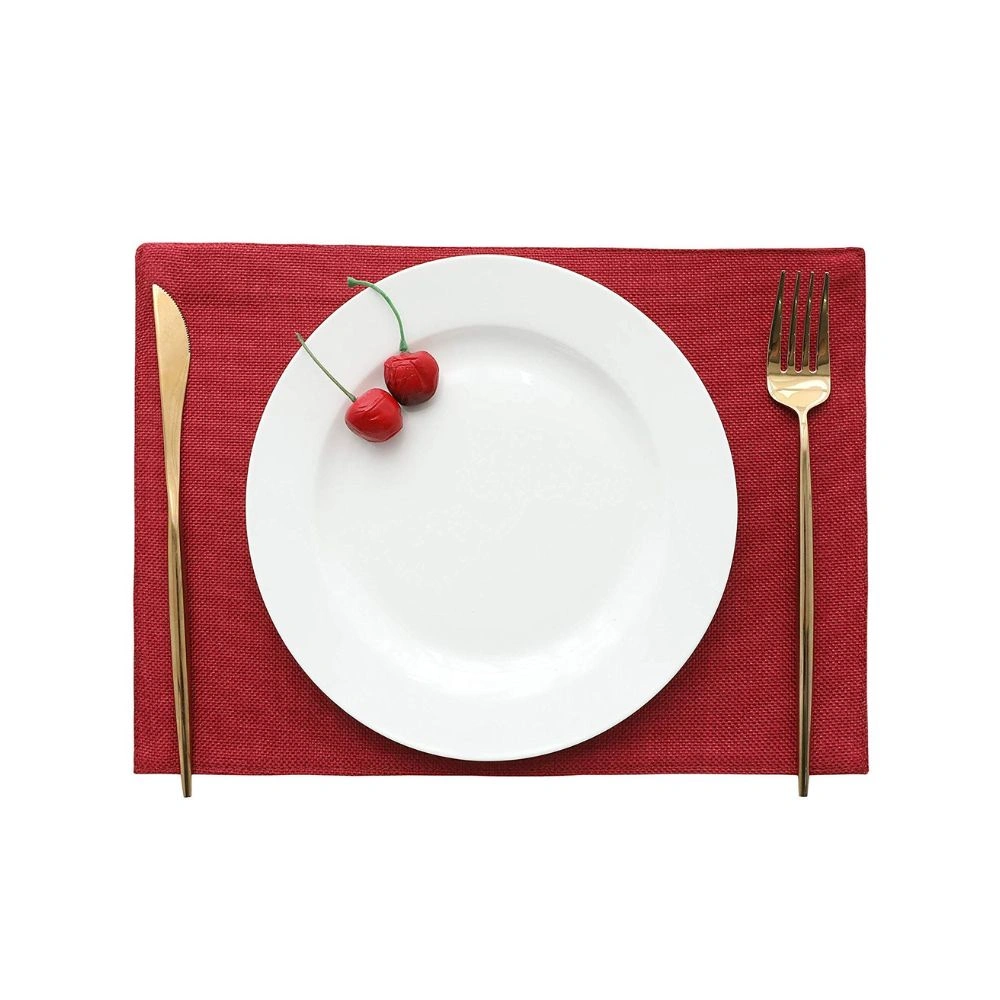 Casa-Nest Jute Table Runner Red Dining Table Place Mats