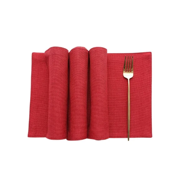 Casa-Nest Jute Reversible Table Mats Towels & Fork