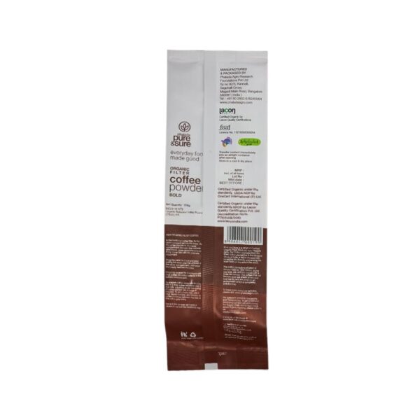 Pure & Sure Organic Filter Coffee Powder Bold | 200 g - Image 2