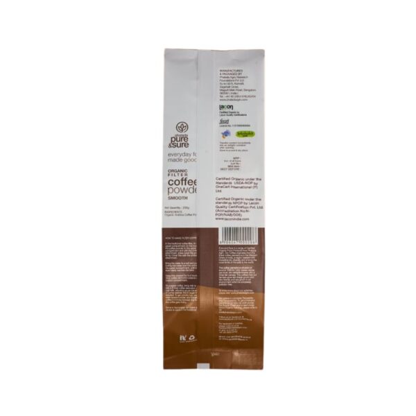 Pure & Sure Organic Filter Coffee Powder Smooth | 200 g - Image 2