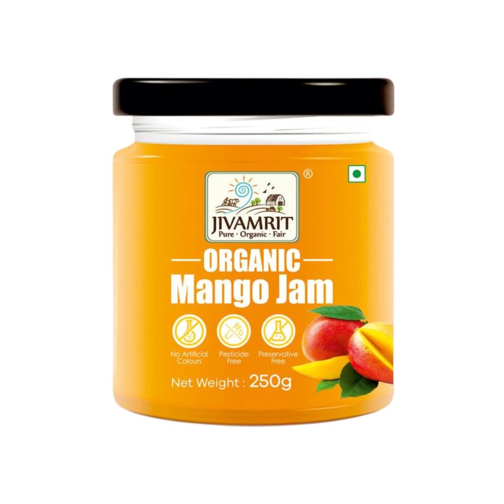 Jivamrit Organic Mango Jam | 250 g (Pack of 2)