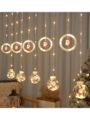 The Purple Tree Decorative Christmas Santa Ring and Wishball Curtain Lights for Christmas | 150 g
