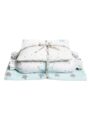 Masilo Organic Cotton Mini Crib Set Combo Includes Cot Bedding Essential for Infants, Soft & Comfortable Newborn Baby Gift - Star Blue | 654 g