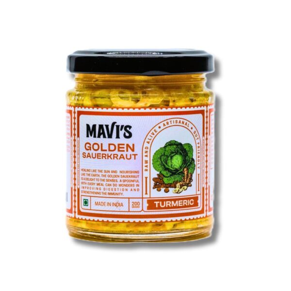 Mavis  Organic Cabbage  & Fresh Turmeric Sauerkraut  | 200 g